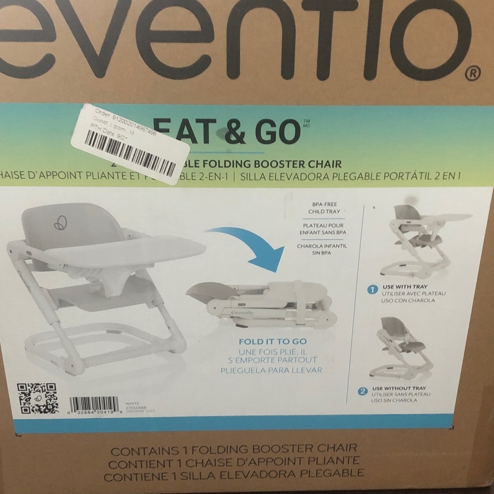 🦇🧛 Adjustable 6-36 Months Booster Seat with Removable Tray ❣️Ship Alone❣️